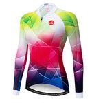 Cycling Long Sleeve Jersey Women's Mountain Bike Jersey Shirts Road Bicycle Clothing MTB Tops red Purple Size L