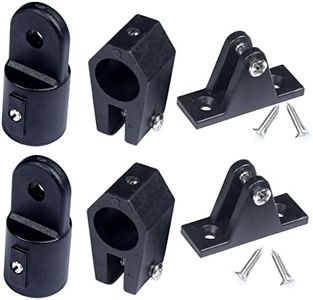 MX Bimini Top Fitting Hardware Set Fit 7/8",Boat Jaw Slide,Cap Eye End,Deck Hinge Bimini Top Hardware 6PCS