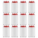 Beer Can Cooler Sleeves Blank, Neoprene Beer Can Sleeves Beer Can Coolers Covers for 12oz Cans Bottles,Personalized Sublimation Sleeves for Weddings, Bachelorette Parties, HTV Projects, 12 Pack