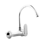 Kohler Kumin Wall-mount Sink Tap for Kitchen - Polished Chrome Finish - Single Lever Kitchen Faucet - Premium Kitchen Mixer Tap with Swivel Spout - Easy Function - Modern Sleek Design 99483IN-4-CP, Zinc