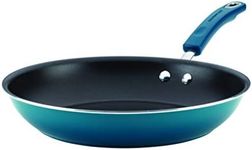 Rachael Ray 17579 Brights Nonstick Frying Pan/Fry Pan/Skillet - 12.5 Inch, Blue