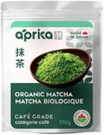 100% Organic Matcha Green Tea Powder - Premium Japanese Matcha - Best for Delicious Matcha Latte, Yummy Smoothie, Flavorful Desserts & Baking - No Sugar Added - by AprikaLife