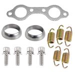 QOOWFEANIG 12Pcs ATV Exhaust Pipe Manifold Gasket and Spring Rebuild Kit for Polaris Sportsman 600 700 800 MV7 2002-2006 Frontier 2002-2005, OEM# 5811511 3610047