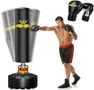 Freestanding Punching Bag for Adults,70''Boxing Bag with Stand Kicking Bag Heavy Bag with Boxing Gloves,Suitable for Boxing and Kickboxing for Home Office Gym,Gift for Boys and Girls