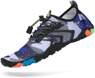 Mishansha Women Water Shoes Beach Aqua Shoes for Men Quick Dry Swimming Shoes Barefoot Water Sport Sneakers Kayaking Fishing Diving Surfing Yoga Maya Blue 12.5 Women/11 Men