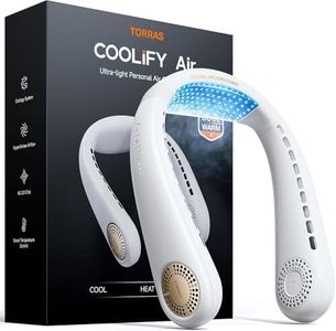 TORRAS COOLiFY Air 2025 Upgraded Neck Fan Air Conditioner, Dual-Airflow Pro Cooling, Ultra Light Portable Fan Rechargeable, Personal Cooling Fan Travel Essentials, Ivory