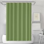 PEVA Shower Curtain 180x180cm,Heavy Duty Plastic Army Green Weighted Shower Curtains Mould Proof Resistant Waterproof Bath Curtains with 3 Magnets 12 Hooks for Wet Room,Bathroom,Shower Stall,Bath Tub