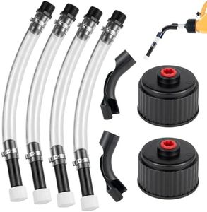 Gas Cans Hose Kit, 4 Racing Vp Fuel Jug Hoses with 2 benders and 2 caps, Racing Jugs Hose Quick Fill Spout Replacement, for Gas Cans, Racing Vp Fuel Jug and 5/5.5 Gallon Jugs