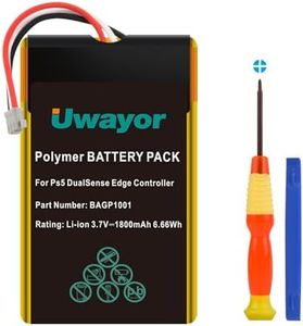 Uwayor PS5 Dualsense Edge Battery, 1800mAh PS5 Edge Battery Replacement for Sony PS5 PlayStation 5 DualSense Edge Controller with Tool Set