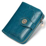 SENDEFN Leather Purses for Women, RFID Blocking Small Wallets for Women, Ladies Purse with Multiple Card Slots and Zipper Compartment