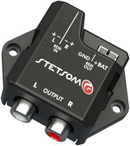 Stetsom ST6000 Audio Converter (Wire High to RCA), Remote Output Automatically Activated by Sound for Original Factory Stereo Radio Player, High Signal to RCA