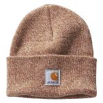 Carhartt Girls' Kids' Knit Beanie Watch Hat, Copper/Natural, 2-5T
