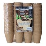 Kingston Tools 96-Pack 6cm Biodegradable Fibre Pots — Germination & Nursery Pots — Peat-Free & Organic— Ideal for Seeds, Seedlings and Cuttings