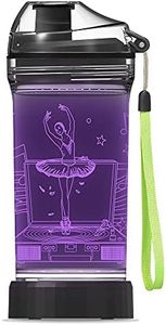 YuanDian Light Up Kids Water Bottle with 3D LED Light- 14 OZ Tritan BPA Free Eco-Friendly - 7 Color Light Cool Drinking Cups Gift for School Kids Girl Child (Ballet)