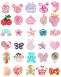 Kinearcharms 30 PCS Bling Shoe Charms for Clog Trendy Shoes Decorations Charms with Buttons for Teens Women Party Favors Birthday Gifts