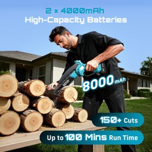 SEESII 8-Inch Cordless Chainsaw – Portable Electric Saw