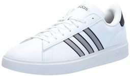 adidas Men's Grand Court 2.0, White/Grey/Carbon, 8