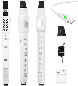 EX Electric Digital Wind Instrument, Electric Saxophone, with 12 Tones, 3 Fingering Modes, 3-Octave Range, Auto Vibrato & Transpose, Bluetooth MIDI & Rechargeable, White