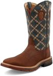 Twisted X Men's 12-Inch Western Work Boots - Casual Ankle Boots Made with Patented CellStretch Comfort Technology and DuraTWX Hybrid Performance Leather, Mocha & Slate, 11 Wide