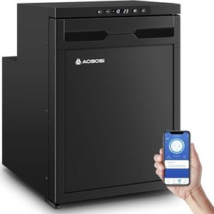 AAOBOSI 45L Campervan Fridge, Camping Refrigerator with APP Control, 12V Fridge Freezer for Campervan, Car, Truck, Boat, Motorhome, Travel