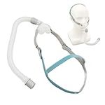 Nasal Pillows with Headgear, Silicone Tube Frame Combination Nasal Pillow for ResMed, Replacement Nasal Guard Reuse Breathing Machine Accessory, Headgear Strap Nasal Pillow System