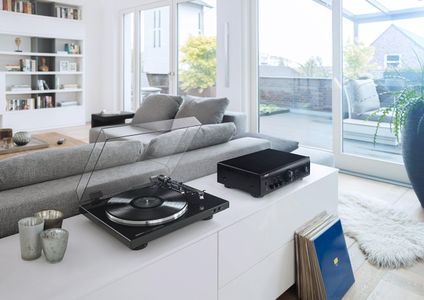 Denon DP-300F Turntable – Black, Fully Automatic Vinyl Player