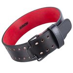 Hack Athletics Premium 7MM Weight Lifting Leather Prong Belt - Power Lifting Belt for Men & Women for Lower Back Support for Gym Workouts Deadlifts Squats Powerlifting - 4 Inch Wide (X-Large)