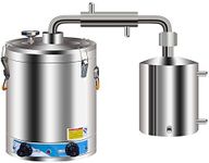 hzexun 40-60L DIY Home Moonshine Still Alembic Spirits Alcohol Essential Oil Water Distiller 304 Stainless Steel Wine Making Kit (40L)