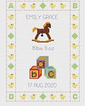 Ducks Birth Sampler Girl Cross Stitch Kit