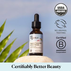 Sky Organics Organic Castor Oil Lash Serum – Hexane-Free, 100% Pure, 30ml