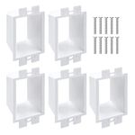 5PCS BE1-2 Electrical Outlet Box Extenders with 10PCS Screws, 1-Gang Box Extender Single Gang Box Extender Electric Box Extender 1 Gang Power Outlet Accessories (White)