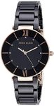 ANNE KLEIN Womens Analogue Metallic Watch -AK3266BKRG (Black_Free Size)