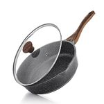 SENSARTE Nonstick Deep Frying Pan Skillet, 12-inch Saute Pan with Lid, Stay-Cool Handle, Chef Pan Healthy Stone Cookware Cooking Pan, Induction Compatible, PFOA Free