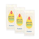 Johnson's Top to Toe Baby Wash Cloths Travel Pack (Pack of 3)