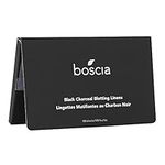 boscia Black Charcoal Blotting Linens - Vegan, Cruelty-Free, Natural and Clean Skincare - Facial Blotting Paper for Absorbing Excess Oil, 100 ct