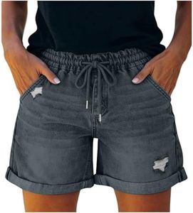 Womens Jean Shorts Y2k High Waisted Denim Shorts Fashion Casual Summer Pants Stretch Ripped Jeans Vacation Outfits