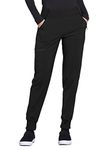 Infinity Jogger Scrub Pants for Women – 4-Way Stretch & Cargo Pocket CK110AP, M Petite, Black