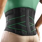 FREETOO Back Brace for Lower Back Pain, Breathable Back Support Belt with Soft Pad for Men/Women for Work, Lightweight Non-Slip Lumbar Support for Sciatica, Herniated Disc, Size XL(waist:45"-51")