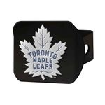 FANMATS 22796 Toronto Maple Leafs Black Metal Hitch Cover - with Metal Chrome 3D Logo Emblem – Easy Installation on Truck, SUV, Car - Ideal Gift for Die Hard NHL Fan