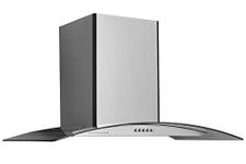 Hauslane | Chef Series Range Hood WM-600 Wall Mount Range Hood | European Style with Stainless Steel and Tempered Glass | 3 Speed, LED Lamps | Ducted or Ventless (36")