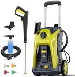 Electric Pressure Washer 4800 PSI 2.9 GPM Electric Power Washer with 25 Foot Hose, 16.4 Foot Power Cord, Soap Tank Car Wash Machine Yellow Ideal Cleaning for Patio.