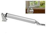 Screen Door Closer Kit, Adjustable Air Storm Door Closer Medium Storm Door Closer Touch 'n Hold Smooth Opening Feature and Closing Movement (Silver)