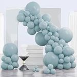PartyWoo Pale Aqua Balloons, 140 pc