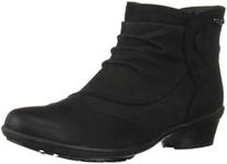 Rockport Women's Raven Button Boot Ankle, Black Nubuck Waterproof, 5 UK