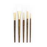 Royal Brush 9163 and Langnickel White Taklon Brush Set Value Pack, Stroke