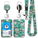 Raccoon Lanyards for Id Badges, Cute Badge Reel Heavy Duty with Carabiner Clip, Fashionable ID Badge Holder with Breakaway Lanyard, Teacher Nurse Office Christmas Gifts