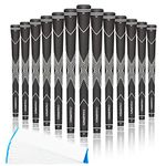 CHAMPKEY Traction-X Golf Grips Set of 13 - Choose Between 13 Grips with 15 Tapes and 13 Grips with All Repair Kits (Black&White, Standard)