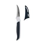 Zyliss E920218 Comfort Peeling Knife, 6.5cm/2.5in, Japanese Stainless Steel, Black/White, Kitchen Knife/Vegetable Knife/Fruit Knife, Dishwasher Safe