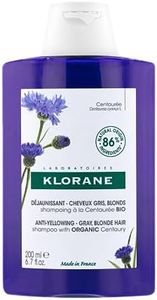 Klorane - Anti-yellowing Shampoo with ORGANIC Centaury - Grey, blond hair, 1 x 200ml bottle