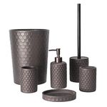 zccz Bathroom Accessory Set - 6 pcs Bronze Bathroom Accessories Set with Trash Can, Toothbrush Holder, Toothbrush Cup, Soap Dispenser, Soap Dish, Toilet Brush with Holder - Accessoire Salle de Bain